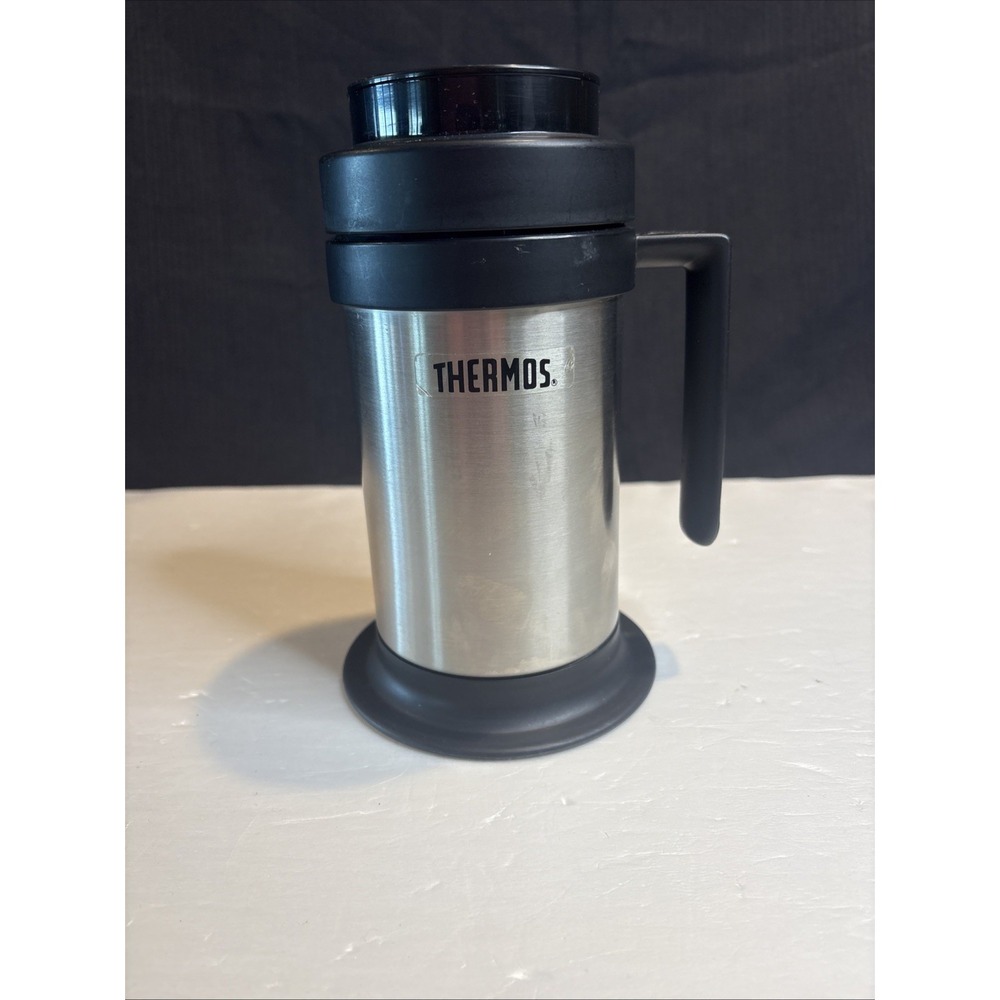 Thermos Insulated Stainless Steel Travel Mug with Handle Lid JMD-500 0.5L Silver